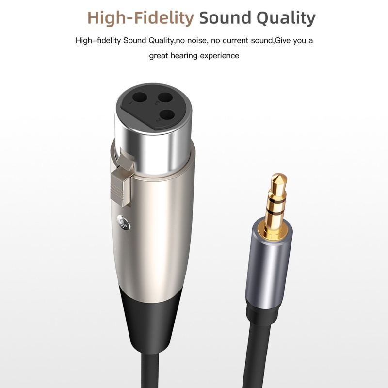 Cáp Cân Bằng XLR Female Sang Jack 1 / 8 Inch Male Cho Điện Thoại Thông Minh, Loa