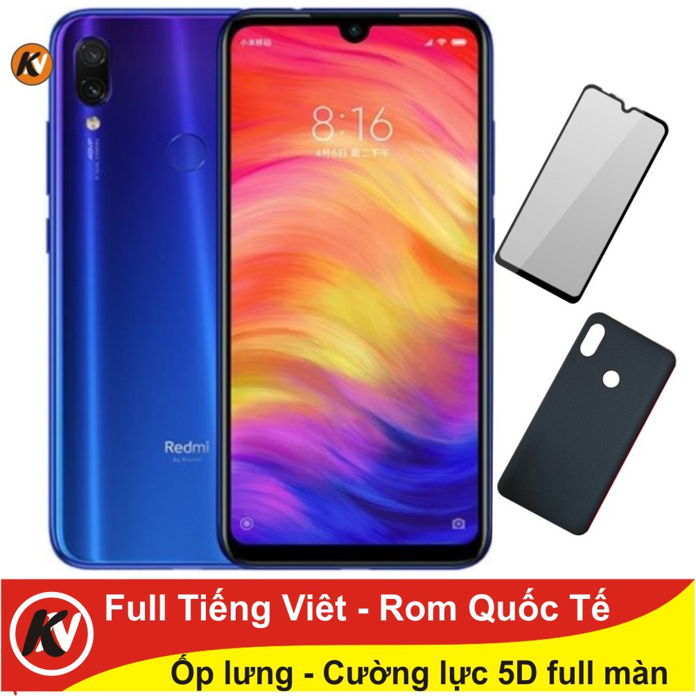 điện thoại Xiaomi Redmi Note 7 - Hàng nhập khẩu + Cường lực + Ốp lưng ( Full tiếng việt )