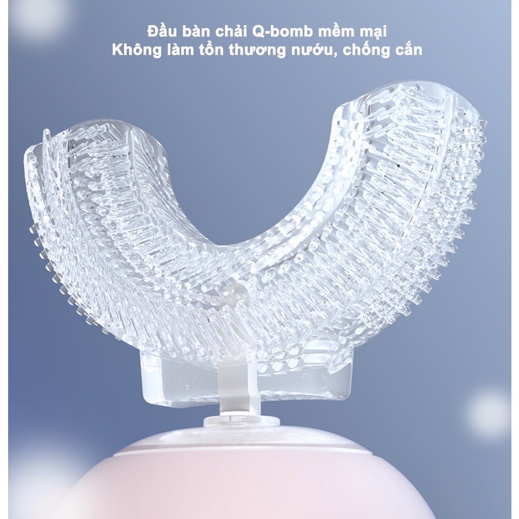 Bàn chải đánh răng điện Xiaomi AIBEDILA AB-4646 chữ U cho trẻ em An toàn dễ sử dụng - Minh Tín Shop