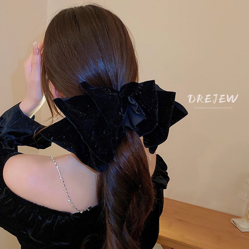 Kẹp tóc DREJEW đính nơ oversize thời trang cao cấp