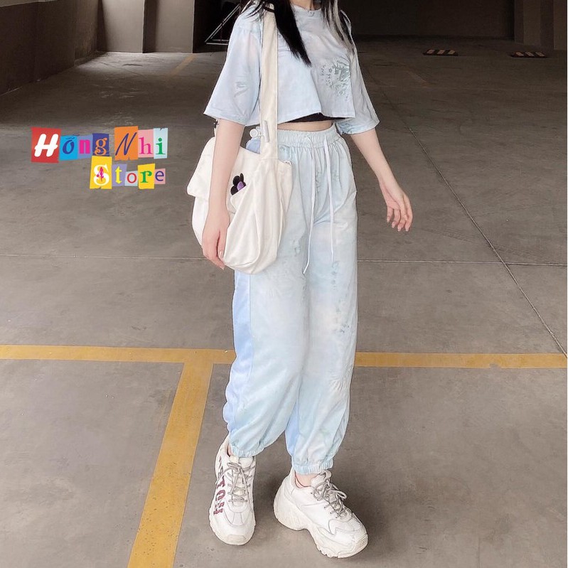 Quần Jogger 3D Ulzzang Unisex Jogger Loang Màu Bo Lai V2 - MM