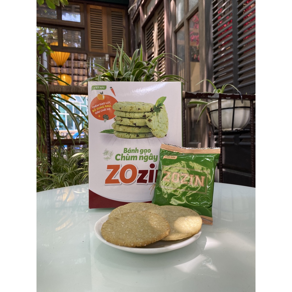 Bánh gạo lứt chùm ngây ZOZIN 125g - Ăn vặt giảm cân không lo béo 100% từ gạo lứt | BigBuy360 - bigbuy360.vn