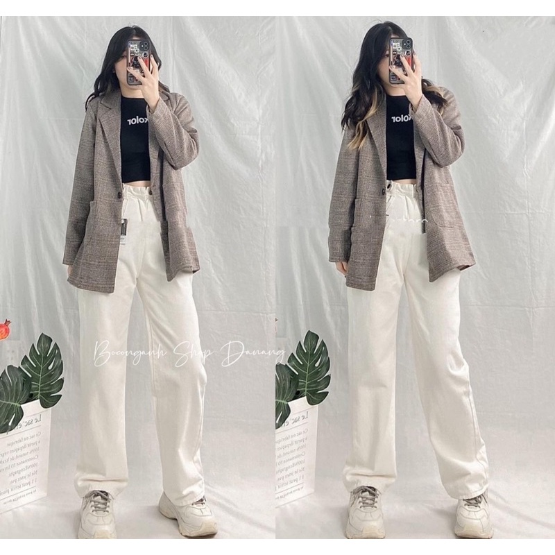 Quần Jean Suôn Lưng Cao #2358 1681276 Hàng Quảng Châu