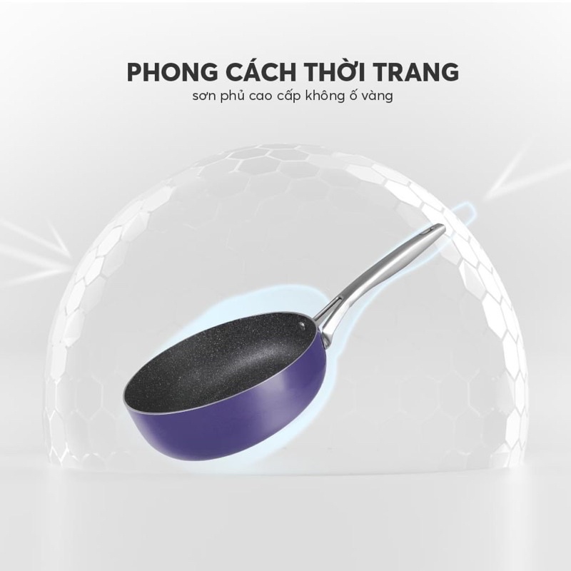 ⚡ Chảo chống dính Full induction Elmich Hera EL-8245 , El - 8246 , 8247 , El – 8248  Màu tím