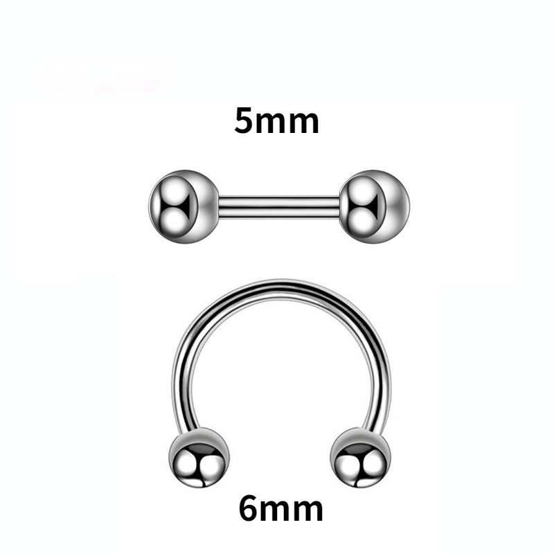 Bông Tai Hình Quả Tạ Bằng Thép Titanium Màu Bạc Thời Trang Hàn Quốc Đơn Giản Dành Cho Nữ