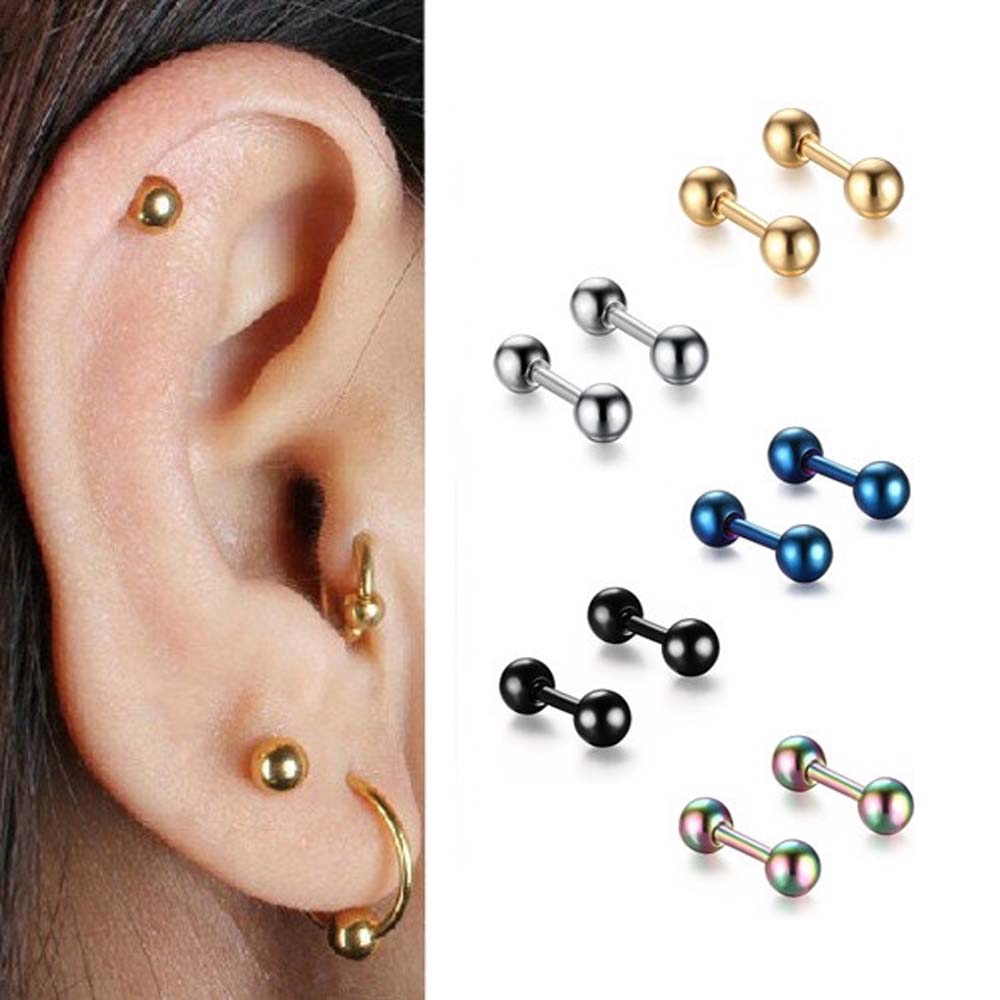 Khuyên tai dạng đầu tròn cá tính cho nữ