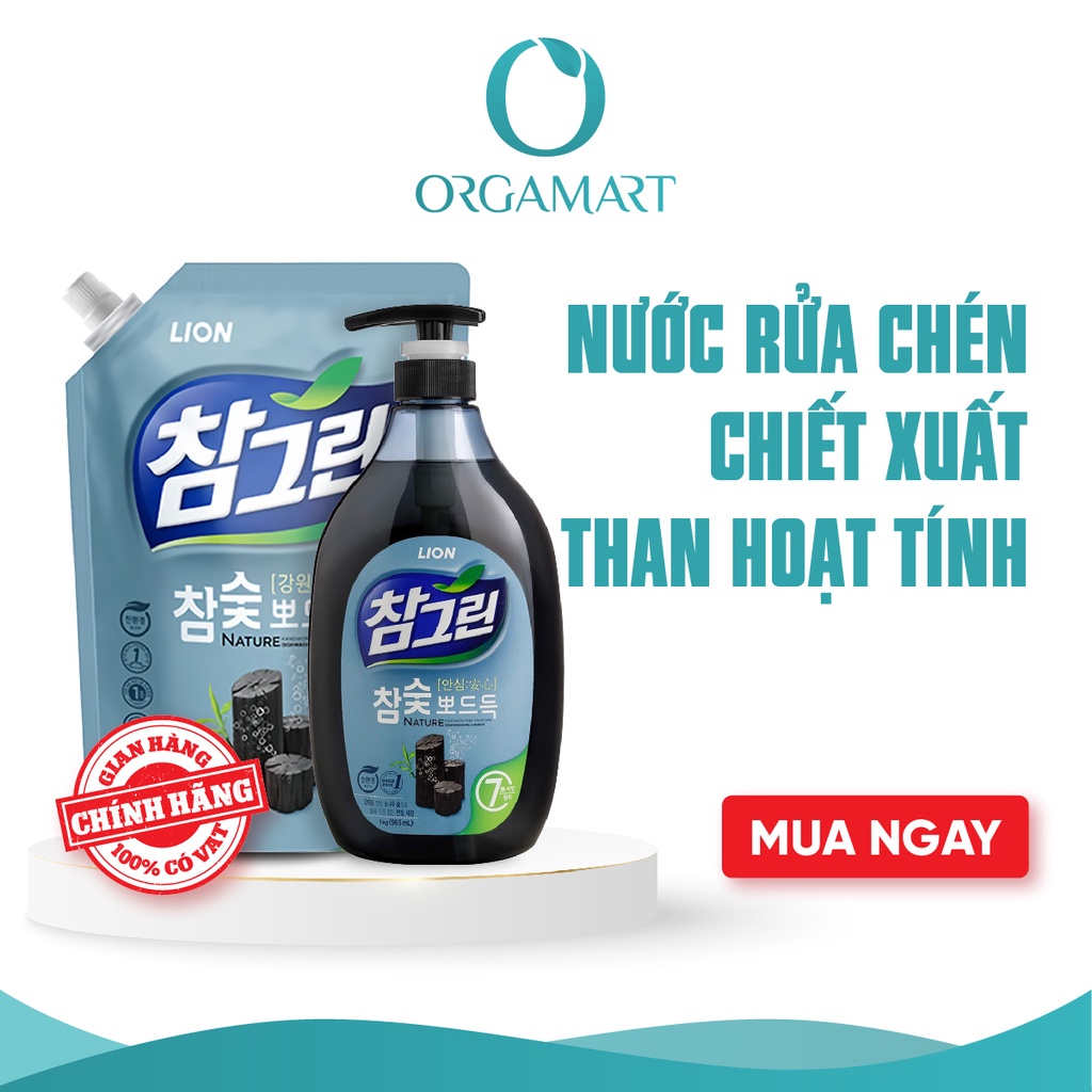 Nước Rửa Chén Chiết Xuất Than Cây Thông Hoạt Tính