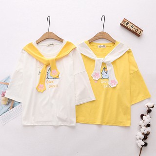  Áo Thun Thủy Thủ Form Rộng Mix Khăn Kiểu Nhật K253 