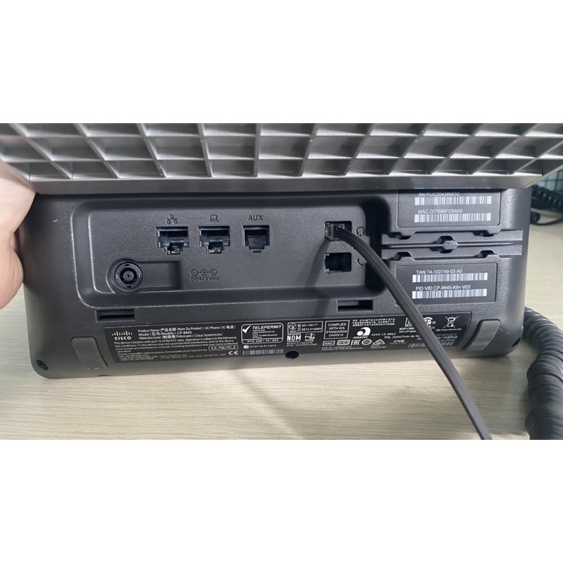 Điện thoại Voip Cisco 8845, Sử dụng cho tổng đài của Cisco hoặc 3CX, màn hình màu, có camera