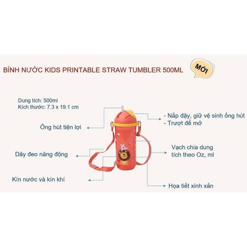 Bình nước Kids Tumbler có ống hút Tupperware