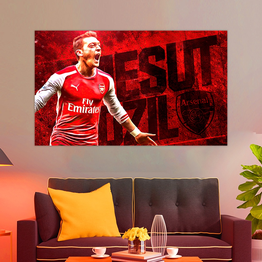 Tranh Dán Tường Kích Thước 40*60cm Hình Cầu Thủ Mesut Özil | Tranh Dán Decor Nhà Cửa , Quán Game