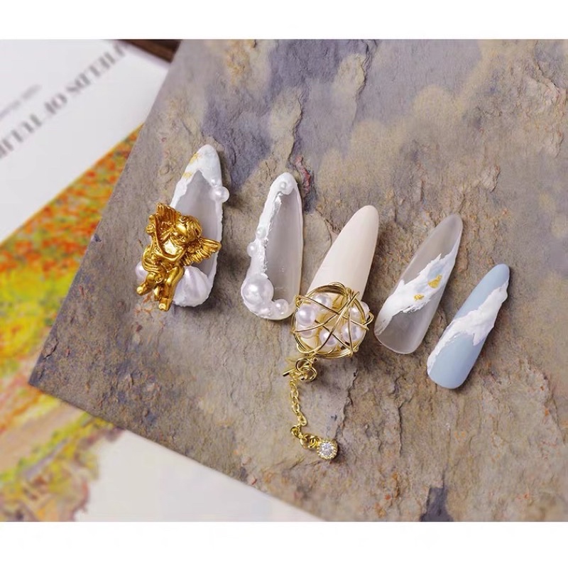 Charm thiên thần nail , phụ kiện trang trí móng nail