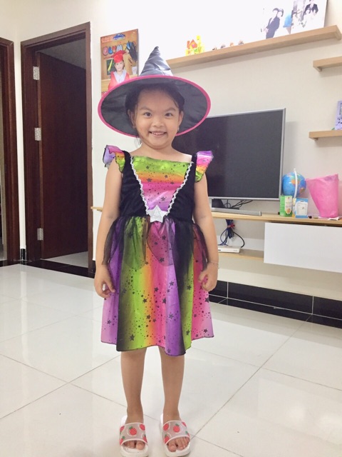 Bộ hoá trang Halloween phù thuỷ nhỏ Rainbow nhập UK có sẵn