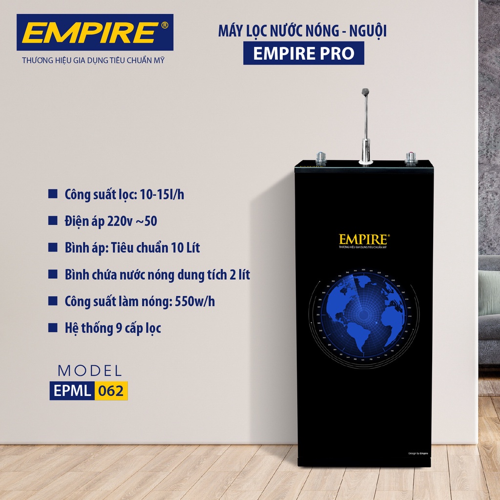 Máy lọc nước EMPIRE Pro nóng _nguội