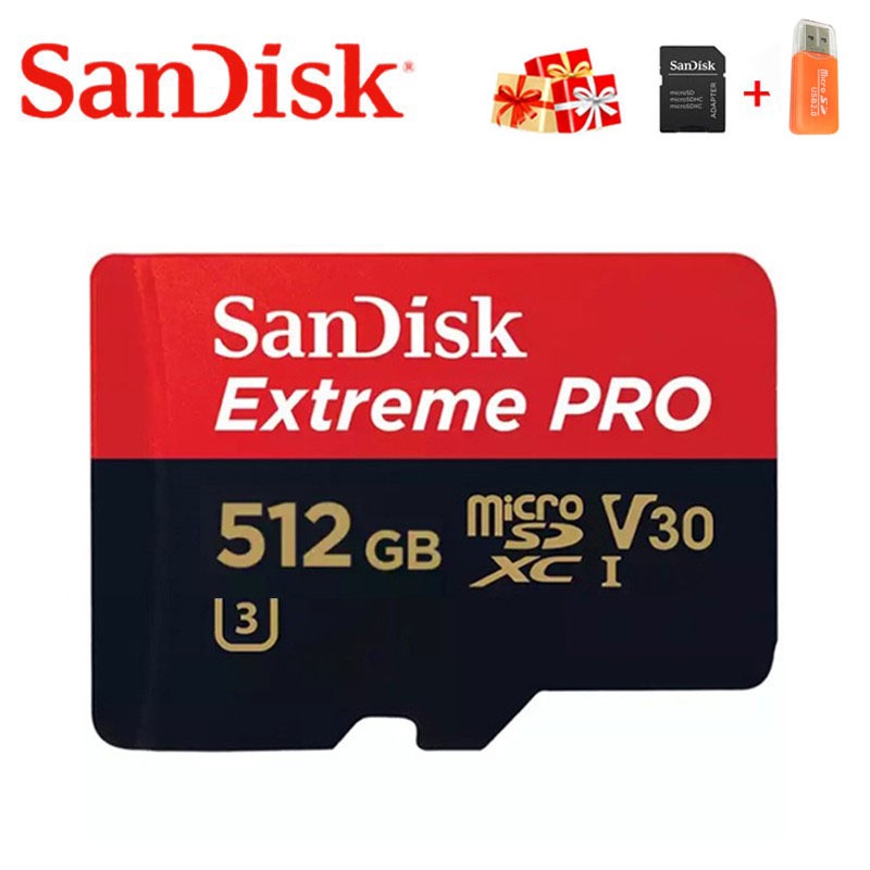 Thẻ Nhớ Micro Sd 100% 128gb 100mb / S 32gb / 64gb / 128gb / 256gb / 512gb Hiệu Sandisk