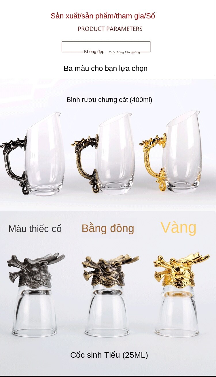 Bộ Ly Thủy Tinh Pha Lê Thiết Kế Hình 12 Con Giáp Phong Cách Trung Quốc | BigBuy360 - bigbuy360.vn
