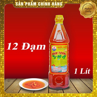 Nước mắm Cá cơm - 584 Nha Trang - Loại 12 độ đạm, Date luôn mới, Chai 1 Lít.