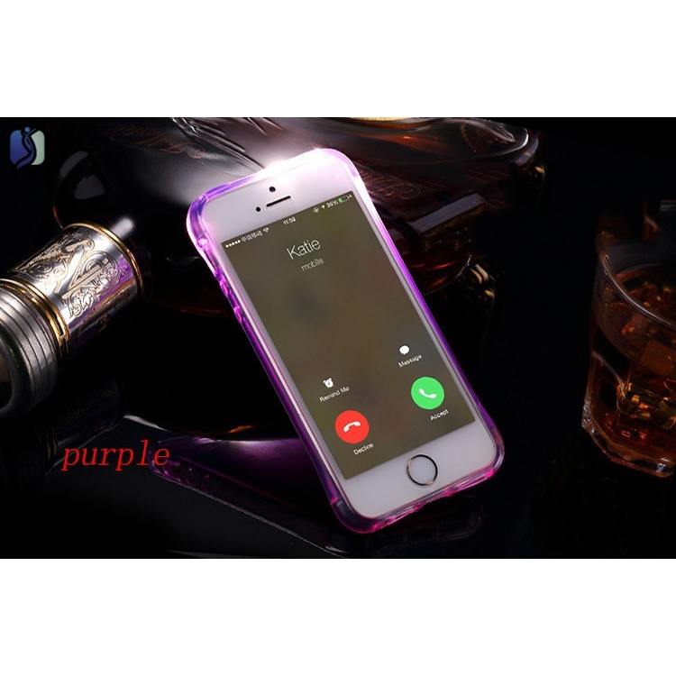 Ốp điện thoại TPU mềm phát sáng đèn LED nhắc nhở cuộc gọi cho IPhone X 8 7 6S Plus 6 Plus 5S SE 5