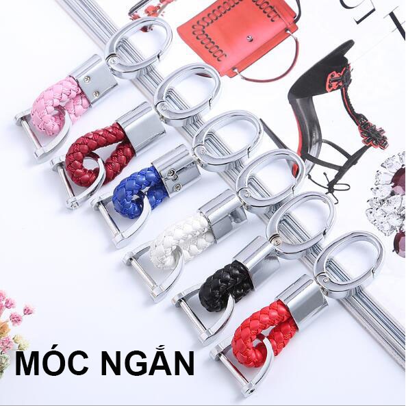 Móc chìa khoá ô tô bằng da gắn hoạ tiết hoạt hình dễ thương