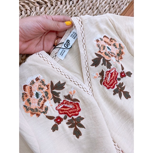 Đầm thêu hoa dáng suông GJP-hàng xuất xịn