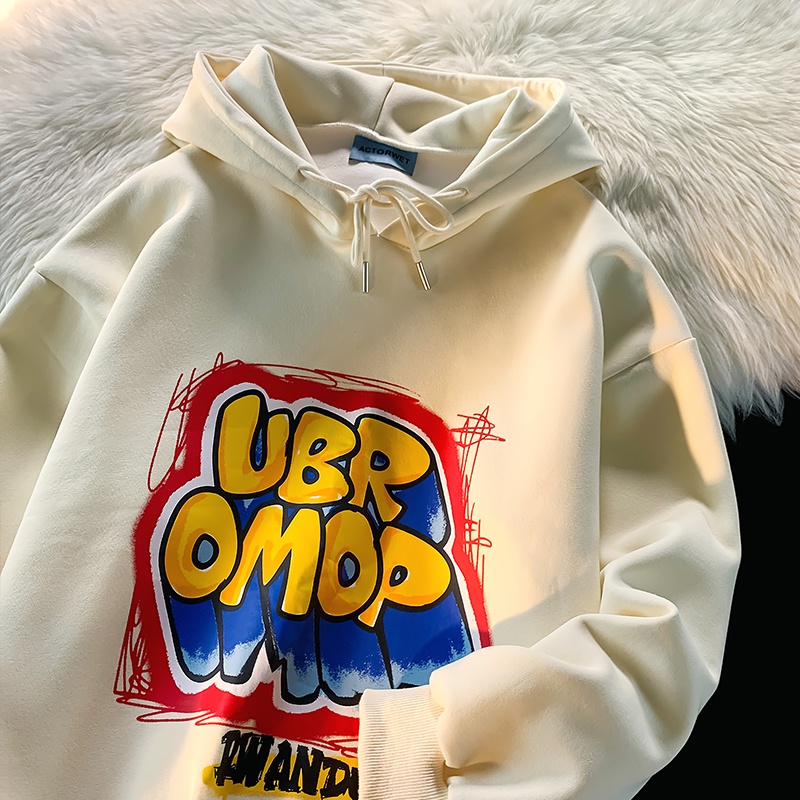 NRVP Áo Hoodie Tay Dài Oversize In Họa Tiết Phong Cách Hàn Quốc Kiểu Mới Cho Nam / Nữ
