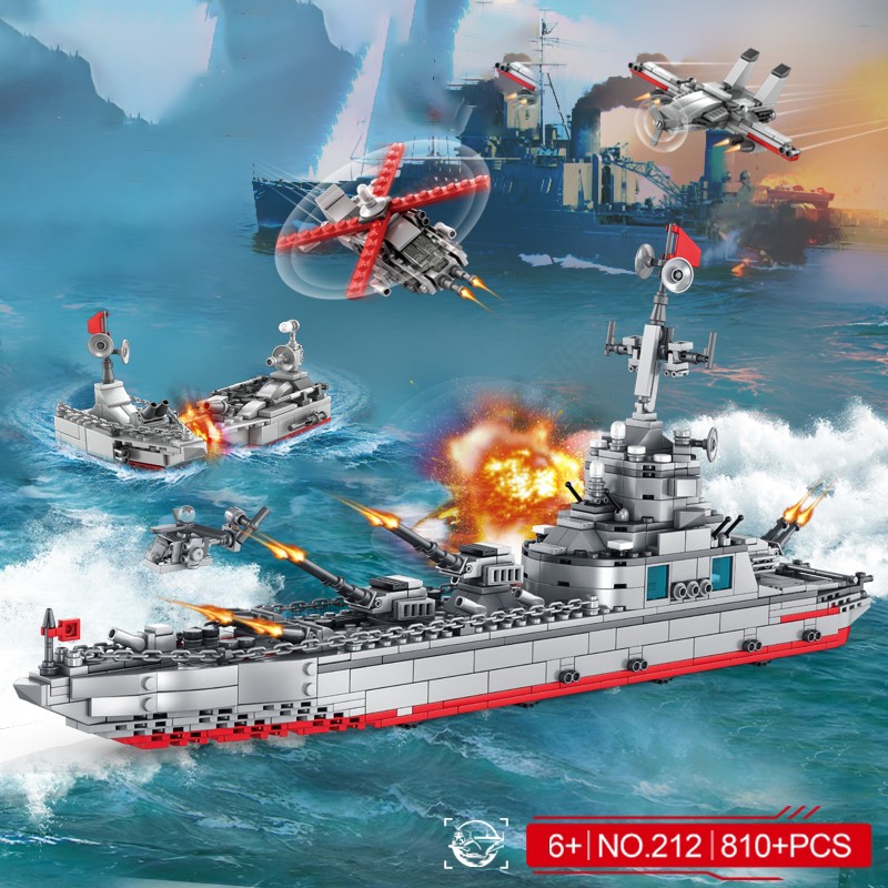 [810 CHI TIẾT] BỘ ĐỒ CHƠI LEGO TÀU CHIẾN HẠM, LEGO MÁY BAY CHIẾN ĐẤU VÀ CÁC PHƯƠNG TIỆN TRÊN BIỂN