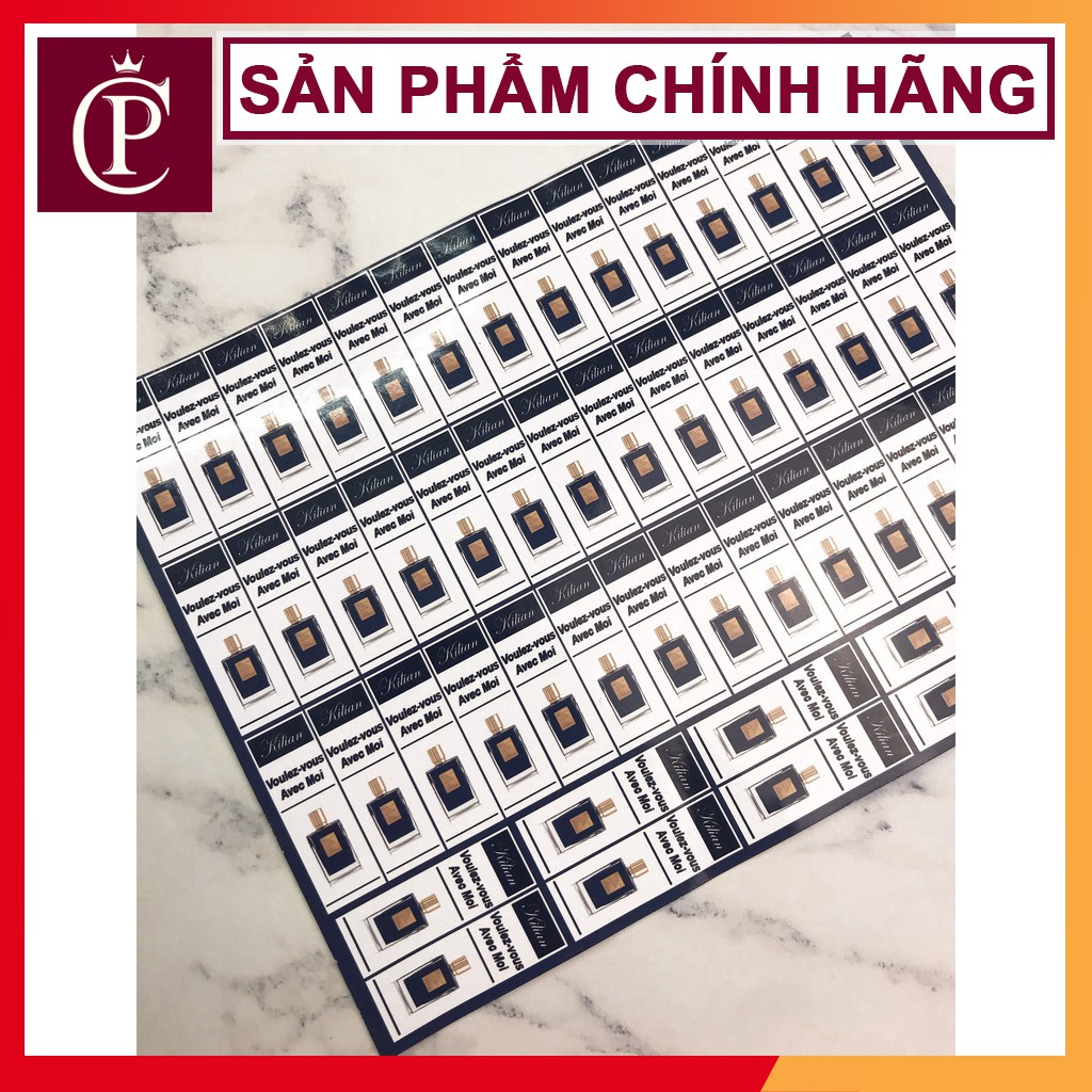 Tem dán nước hoa cho lọ chiết