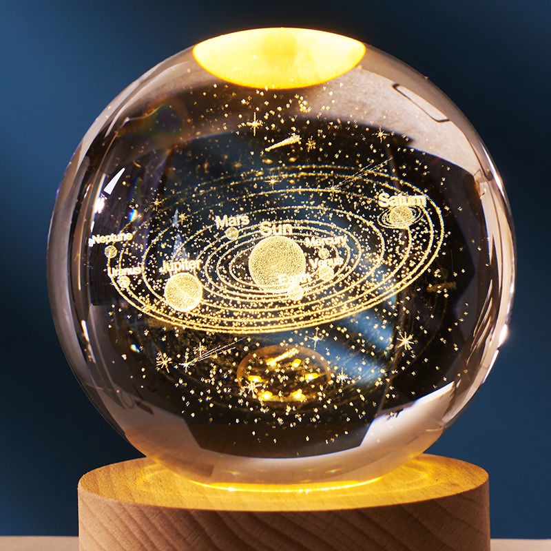 Đèn Ngủ Hình Quả Cầu Pha Lê 520 Dùng Trang Trí Phòng Ngủ/Làm Quà Tặng