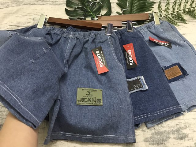 Quần đùi JEAN nữ cao cấp lưng thung ống rộng jean có độ co giãn dày dặn (Có ảnh và clip thật) | BigBuy360 - bigbuy360.vn