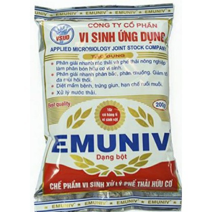 Bán Combo 10 gói ủ Emuniv, chế phẩm vi sinh ủ rác thải, chất hữu cơ hàng chuẩn, nhập khẩu và phân phối.