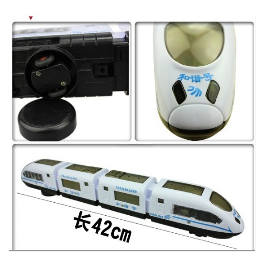 Mô Hình Tàu Điện Cao Tốc 2 Đầu Harmony Train Electric Phát Sáng , Phát Nhạc