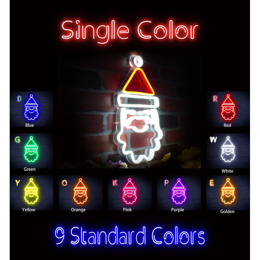 Ông già noel Đèn Led Neon Giáng Sinh, Thiết kế trang trí nhà cửa, đa dạng màu sắc