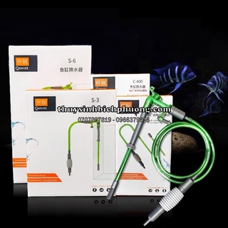 Bóp tay thay nước s3 và s6 qanvee - hút nước vệ sinh hồ cá thủy sinh tiện lợi