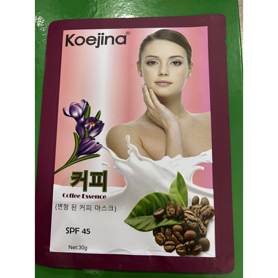 Tắm trắng dành cho da mặt #Koejina 30g có 4 loại cafe-tổ yến-mật ong- nhân sâm - giúp da trắng hồng ngay lầm đầu sử dụng