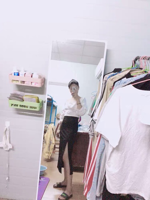 Chân váy midi xẻ tà màu đen cực sexy MV06 | BigBuy360 - bigbuy360.vn