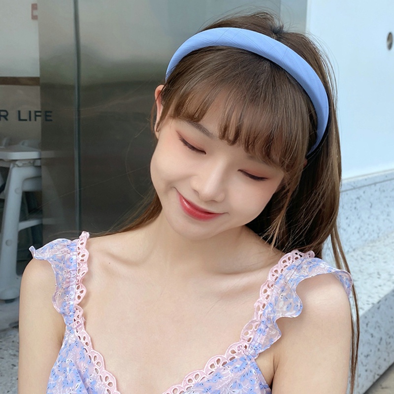 Băng Đô Cài Tóc Bản Rộng Bằng Bọt Biển Phong Cách Hàn Quốc Thời Trang Cho Nữ