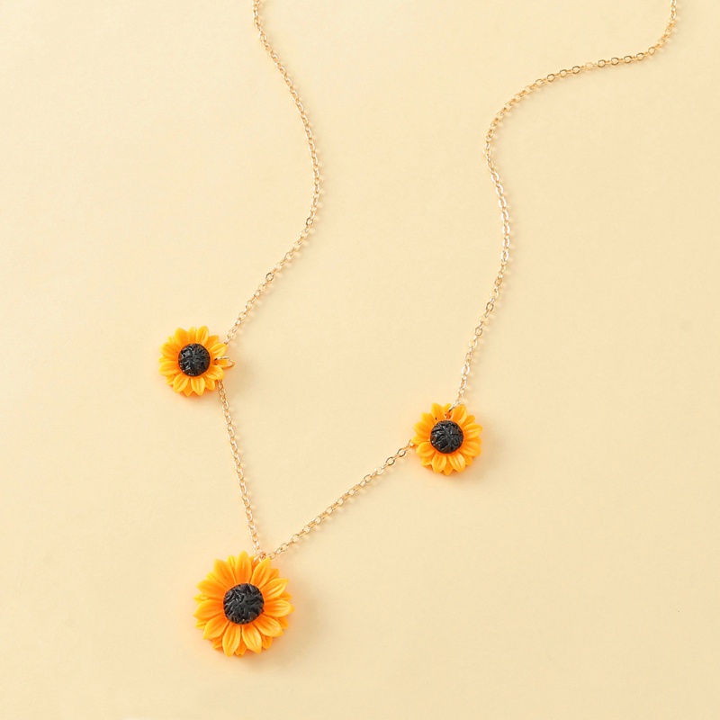 Vòng cổ Mạ Vàng Mặt Hình Hoa Cúc Thanh Lịch Cho Nữ