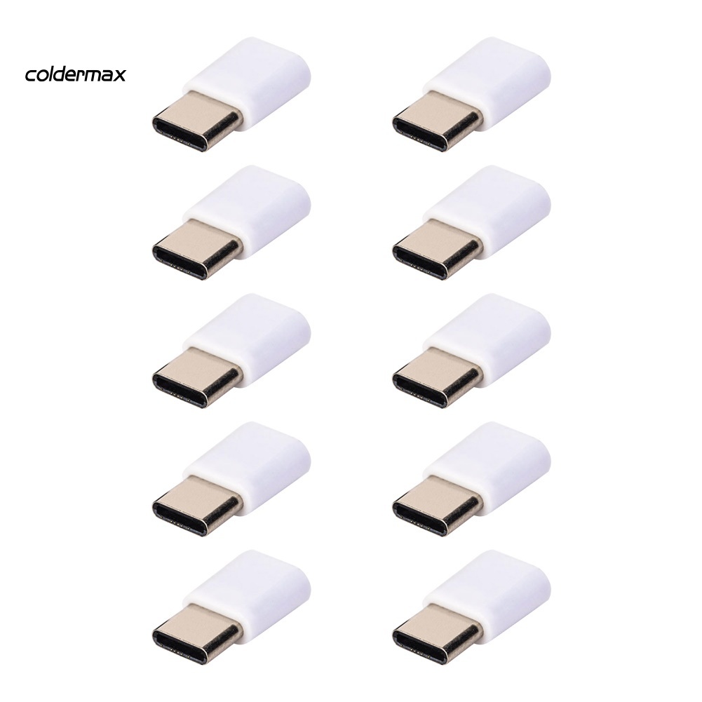 Set 10 đầu chuyển đổi type-c sang micro USB thiết kế nhỏ gọn tiện lợi dành cho điện thoại