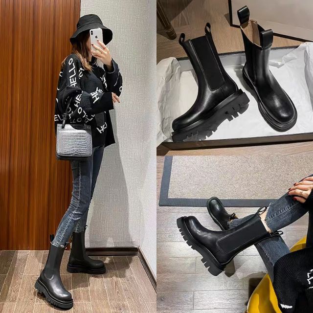 Order boots cao cổ đế nâng 6cm với chun dãn tiện lợi dành cho các bạn nữ 2021, hàng quảng châu loại đẹp - CÓ ẢNH THẬT