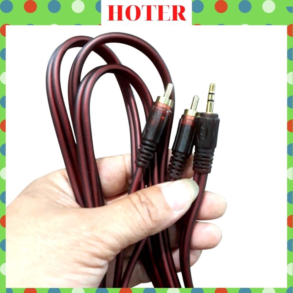 Dây AV 1 đầu 3.5mm ra 2 đầu bông sen