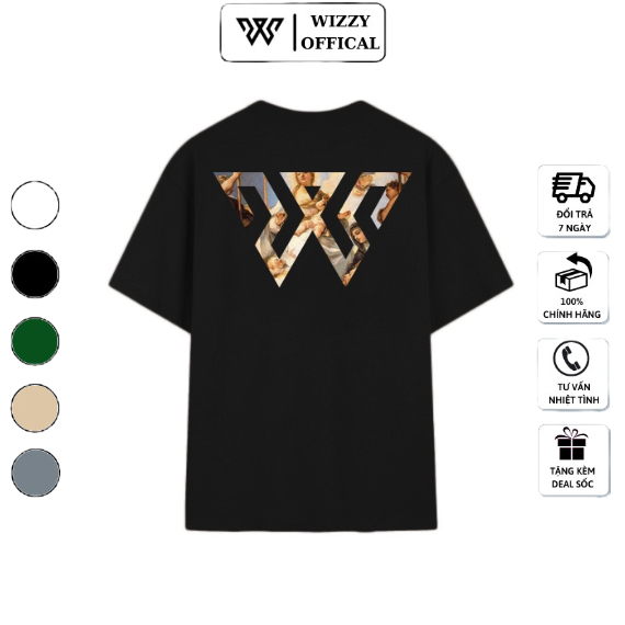 Áo phông nam cộc tay unisex, Áo thun nam cổ tròn cotton fom dáng rộng in Madonna WZC06 Wizzy Official Mã 03