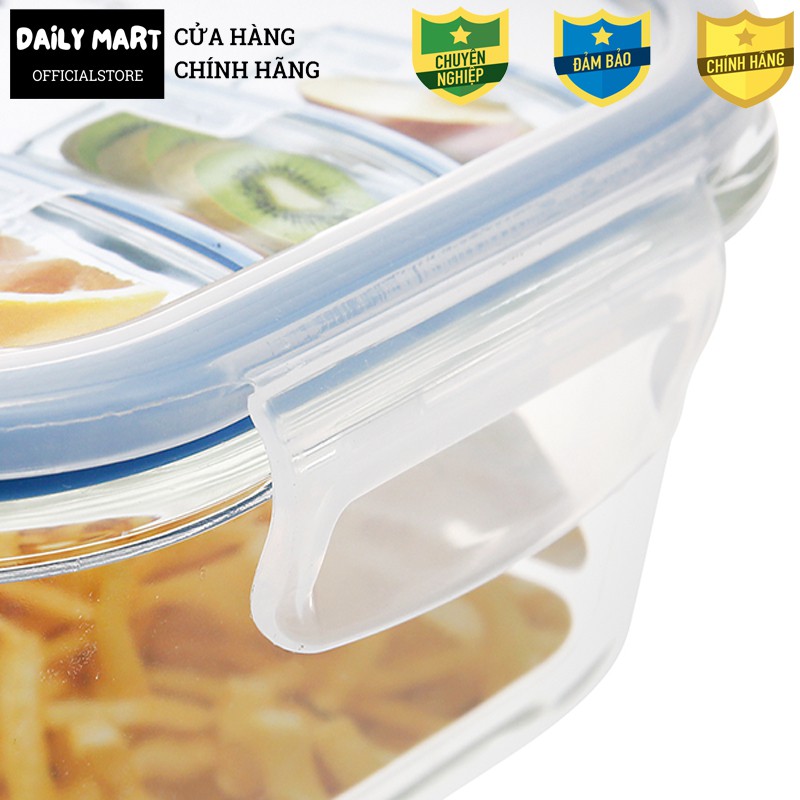 [3 Size] Hộp Thủy Tinh Đựng Thực Phẩm, Hộp Bảo Quản Thức Ăn Dạng Vuông NIKKO Inochi | BigBuy360 - bigbuy360.vn