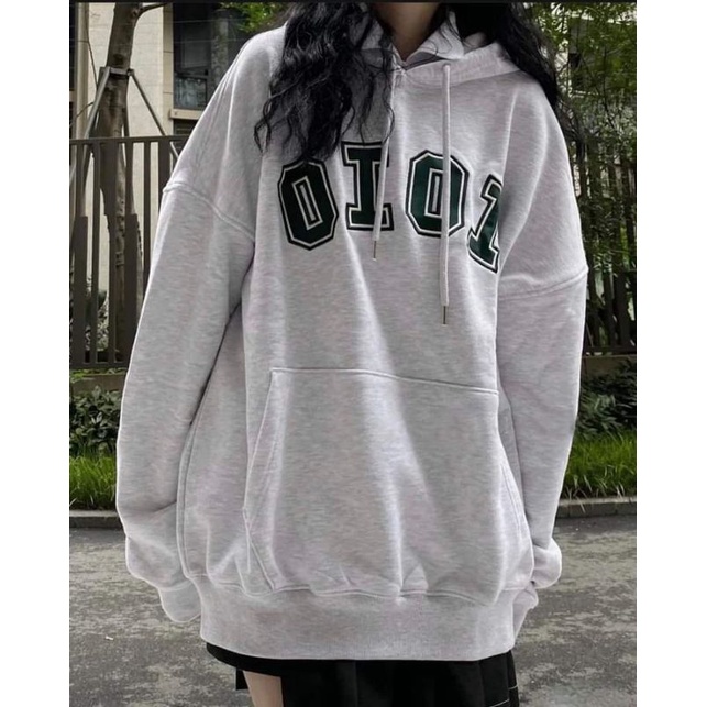 Áo Nỉ Hoodi Oi Oi Chữ Thêu Nữ[FREESHIP]Jacket from rộng có mũ ,nhiều màu phòng cách Hàn Quốc