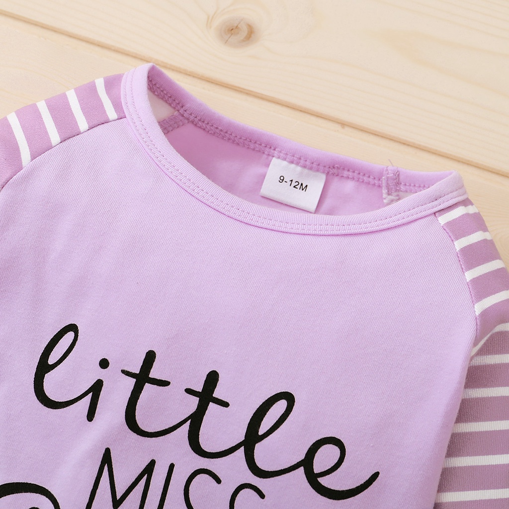 Mikrdoo Đồ Áo Liền Quần Sọc Ngang Cho Bé Mới Sinh