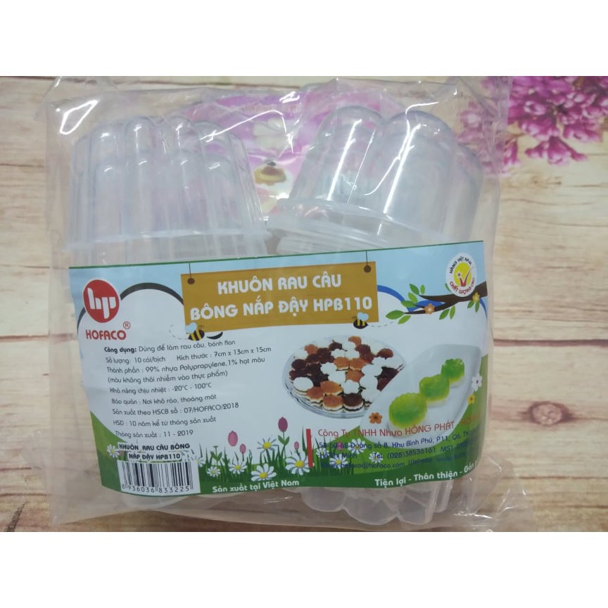 BỘ 10 KHUÔN LÀM RAU CÂU BÁNH FLAN 6CM CHỊU NHIỆT TRONG LÒ HẤP KÈM NẮP ĐẬY