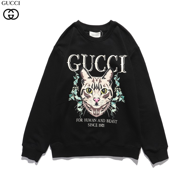 Áo Hoodie Dài Tay In Chữ Gucci Thời Trang Nam Nữ