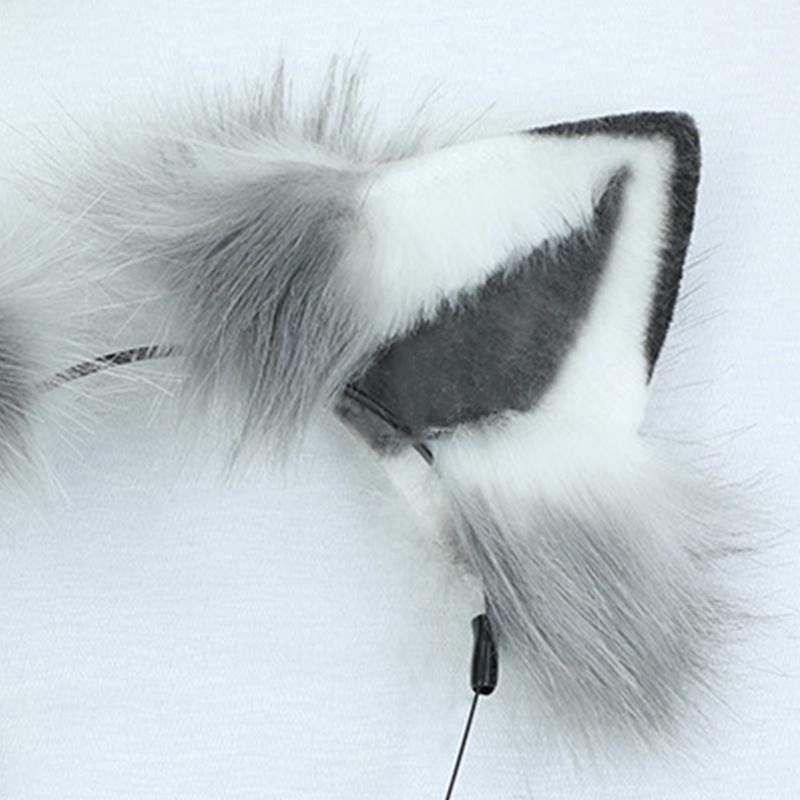 Băng Đô Tai Chó Husky Nhồi Bông Phong Cách Lolita