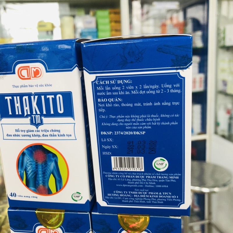 ✅ [Chính Hãng] Thakito hỗ trợ các triệu chứng đau nhức xương khớp, đau thần kinh toạ.