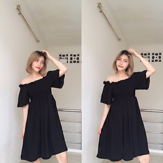 Đầm Maxi Trễ Vai Xẻ Đùi