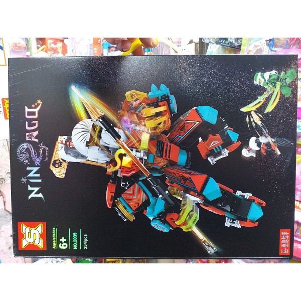 (HÀNG CÓ SẴN)Lắp ráp xếp hình non lego ninjago 2035 : robot người máy mạng ninja lửa Kai 354 mảnh